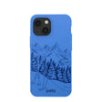 Electric Blue Backcountry Ski iPhone 13 Mini Case