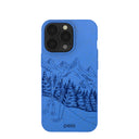Electric Blue Backcountry Ski iPhone 13 Pro Case