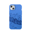 Electric Blue Backcountry Ski iPhone 15 Plus Case