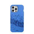 Electric Blue Backcountry Ski iPhone 15 Pro Max Case
