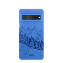 Electric Blue Backcountry Ski Google Pixel 7 Case