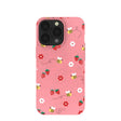 Bubblegum Pink Bees n Berries iPhone 13 Pro Case