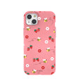 Bubblegum Pink Bees n Berries iPhone 15 Plus Case