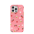 Bubblegum Pink Bees n Berries iPhone 15 Pro Max Case