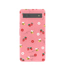 Bubblegum Pink Bees n Berries Google Pixel 6a Case