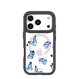 Clear Blue Butterflies iPhone 17 Pro Case With Noir Ridge (MagSafe included)