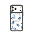 Clear Blue Butterflies iPhone 17 Pro Max Case With Noir Ridge (MagSafe included)
