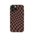 Chocolate Brown Cafe Check iPhone 11 Pro Case