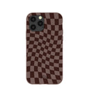 Chocolate Brown Cafe Check iPhone 11 Pro Case