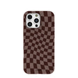 Chocolate Brown Cafe Check iPhone 16 Pro Max Case