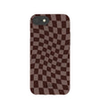 Chocolate Brown Cafe Check iPhone 6/6s/7/8/SE Case