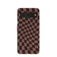 Chocolate Brown Cafe Check Google Pixel 8 Case