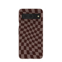 Chocolate Brown Cafe Check Google Pixel 8 Case