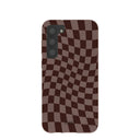 Chocolate Brown Cafe Check Samsung Galaxy S23+(Plus) Case