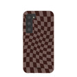 Chocolate Brown Cafe Check Samsung Galaxy S23 Case
