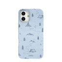 Powder Blue Camp Nights iPhone 16 Plus Case