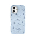 Powder Blue Camp Nights iPhone 16 Case