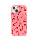 Bubblegum Pink Candy Cane Chaos iPhone 14 Case