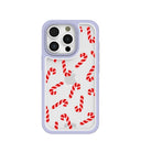 Clear Candy Cane Chaos iPhone 16 Pro Case With Lavender Ridge