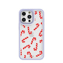 Clear Candy Cane Chaos iPhone 16 Pro Max Case With Lavender Ridge