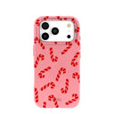Bubblegum Pink Candy Cane Chaos iPhone 17 Pro Case