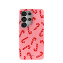 Bubblegum Pink Candy Cane Chaos Samsung Galaxy S26 Ultra Case