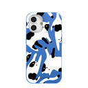 Electric Blue Cat Cow iPhone 16 Case