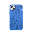 Electric Blue Changing Gears iPhone 14 Plus Case
