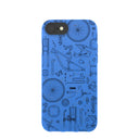 Electric Blue Changing Gears iPhone 6/6s/7/8/SE Case