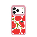 Clear Cherry Berry iPhone 17 Pro Case With Petal Pink Ridge (MagSafe included)
