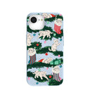 Powder Blue Christmas Kittens iPhone 16e/17e Case