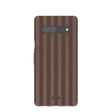 Chocolate Brown Cocoa Stripes Google Pixel 7a Case