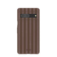 Chocolate Brown Cocoa Stripes Google Pixel 7 Case