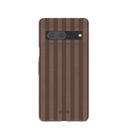 Chocolate Brown Cocoa Stripes Google Pixel 7 Case