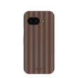 Chocolate Brown Cocoa Stripes Google Pixel 9a Case