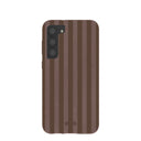 Chocolate Brown Cocoa Stripes Samsung Galaxy S23+(Plus) Case
