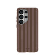 Chocolate Brown Cocoa Stripes Samsung Galaxy S26 Ultra Case
