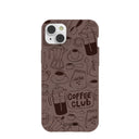 Chocolate Brown Coffee Club iPhone 14 Plus Case