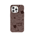Chocolate Brown Coffee Club iPhone 14 Pro Case