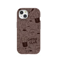 Chocolate Brown Coffee Club iPhone 15 Case