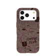 Chocolate Brown Coffee Club iPhone 17 Pro Case