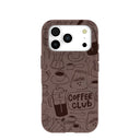 Chocolate Brown Coffee Club iPhone 17 Pro Case