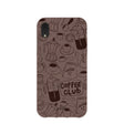 Chocolate Brown Coffee Club iPhone XR Case