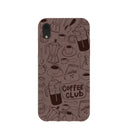 Chocolate Brown Coffee Club iPhone XR Case