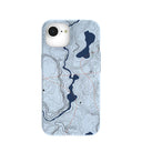 Powder Blue Contour Lines iPhone 16e/17e Case