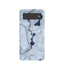 Powder Blue Contour Lines Google Pixel 6 Case