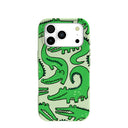 Sage Green Croc a Doodle iPhone 17 Pro Case