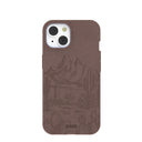 Chocolate Brown Desert Run iPhone 14 Case