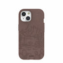 Chocolate Brown Desert Run iPhone 15 Case