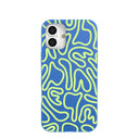 Electric Blue Dizzy Dreams iPhone 16 Plus Case